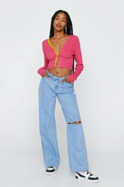 Ribbed Contour Knit Cardigan