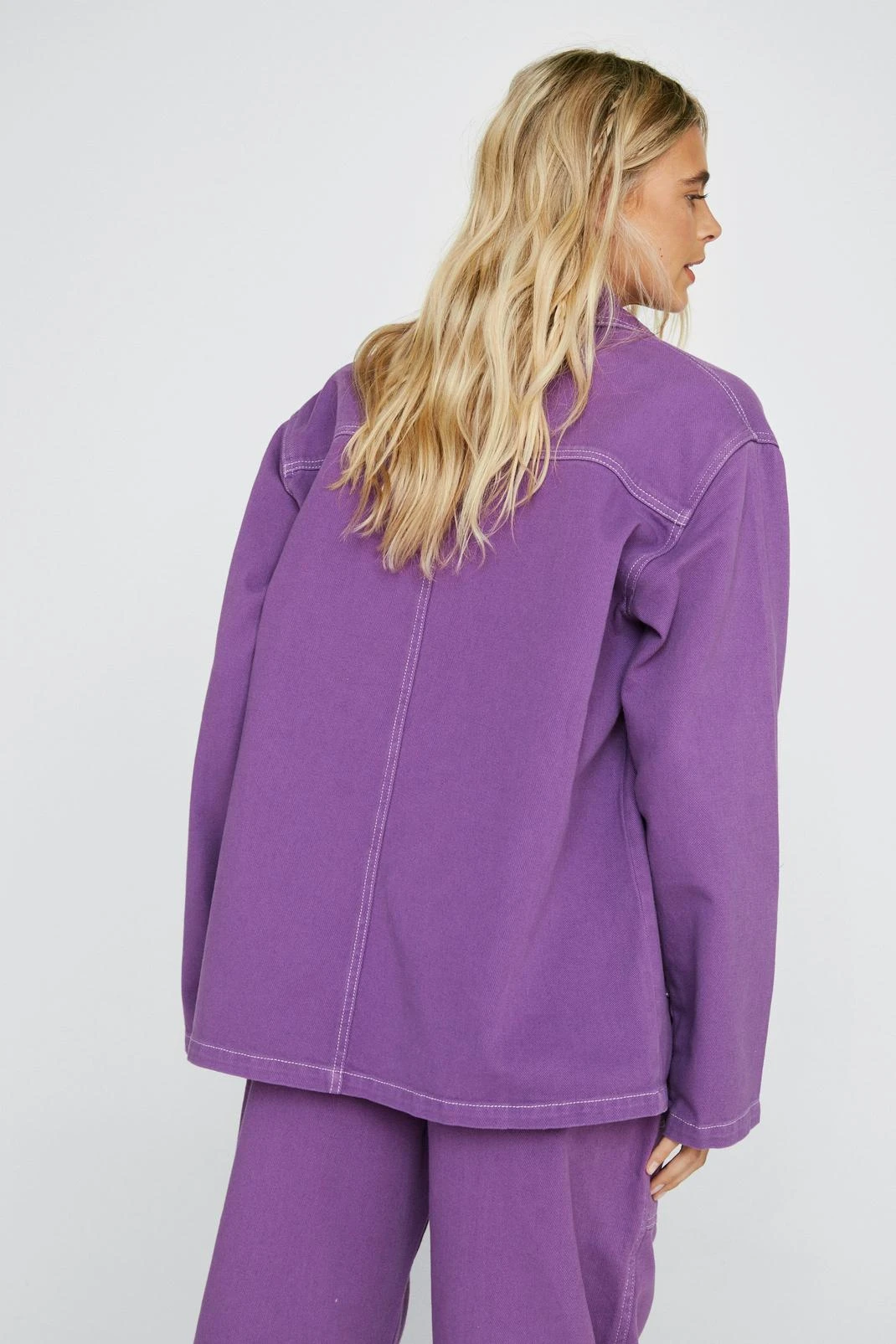 Contrast Stitch Denim Utility Shirt - Image 3