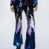 Flame Sequin Kick Flare