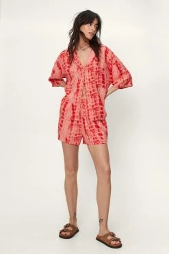 Tie Dye Short Sleeve Resort Shirt