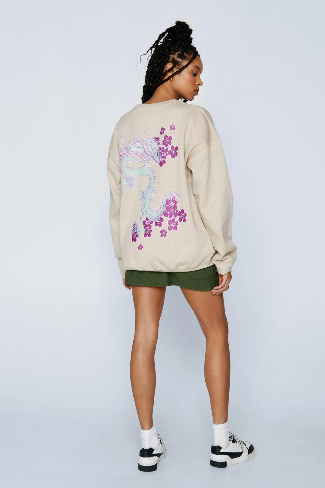 Dragon Placement Printed Sweatshirt - Image 3