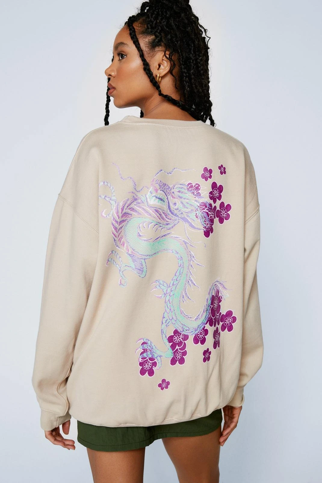 Dragon Placement Printed Sweatshirt - Image 4