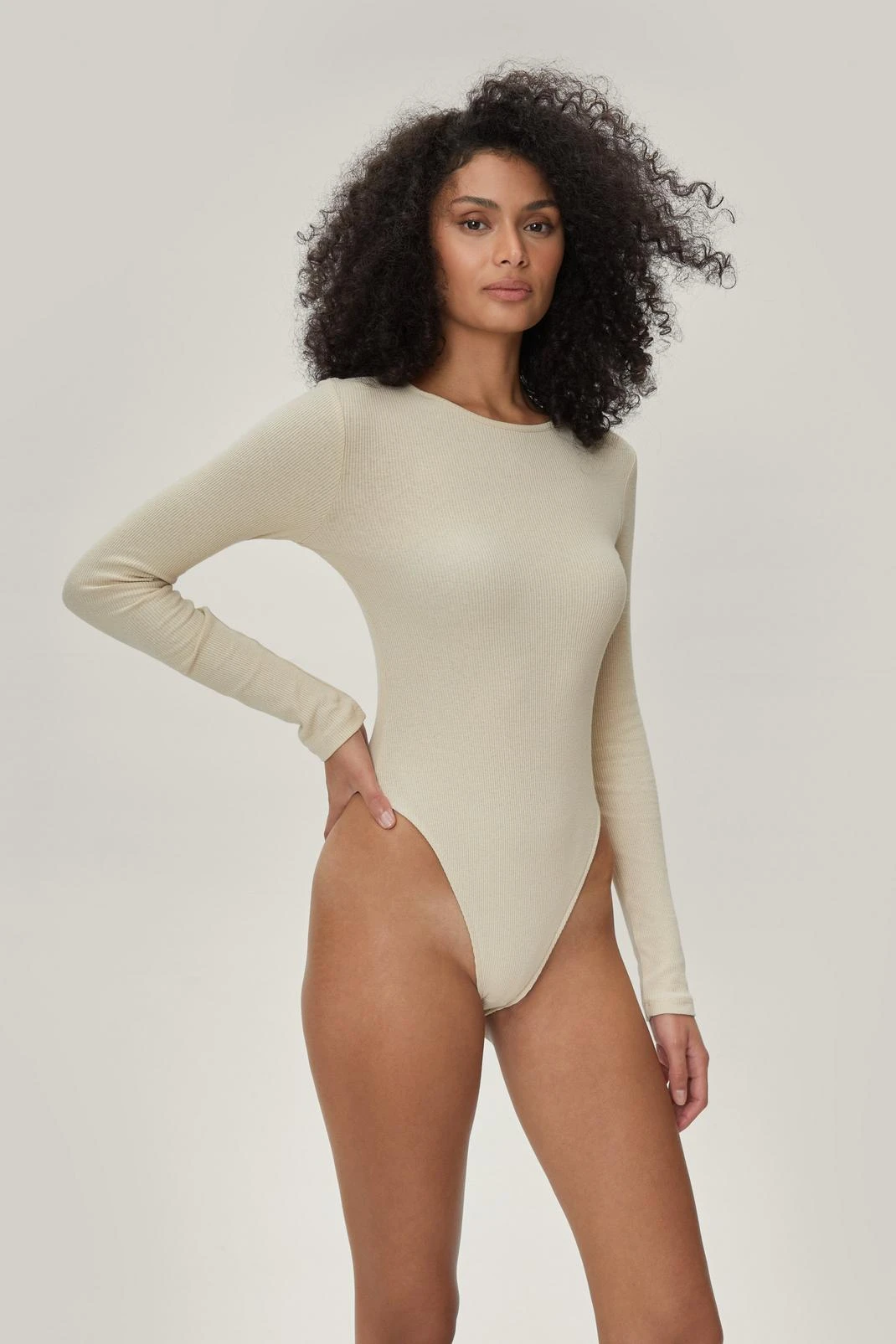 Crew Neck Long Sleeve Bodysuit - Image 2