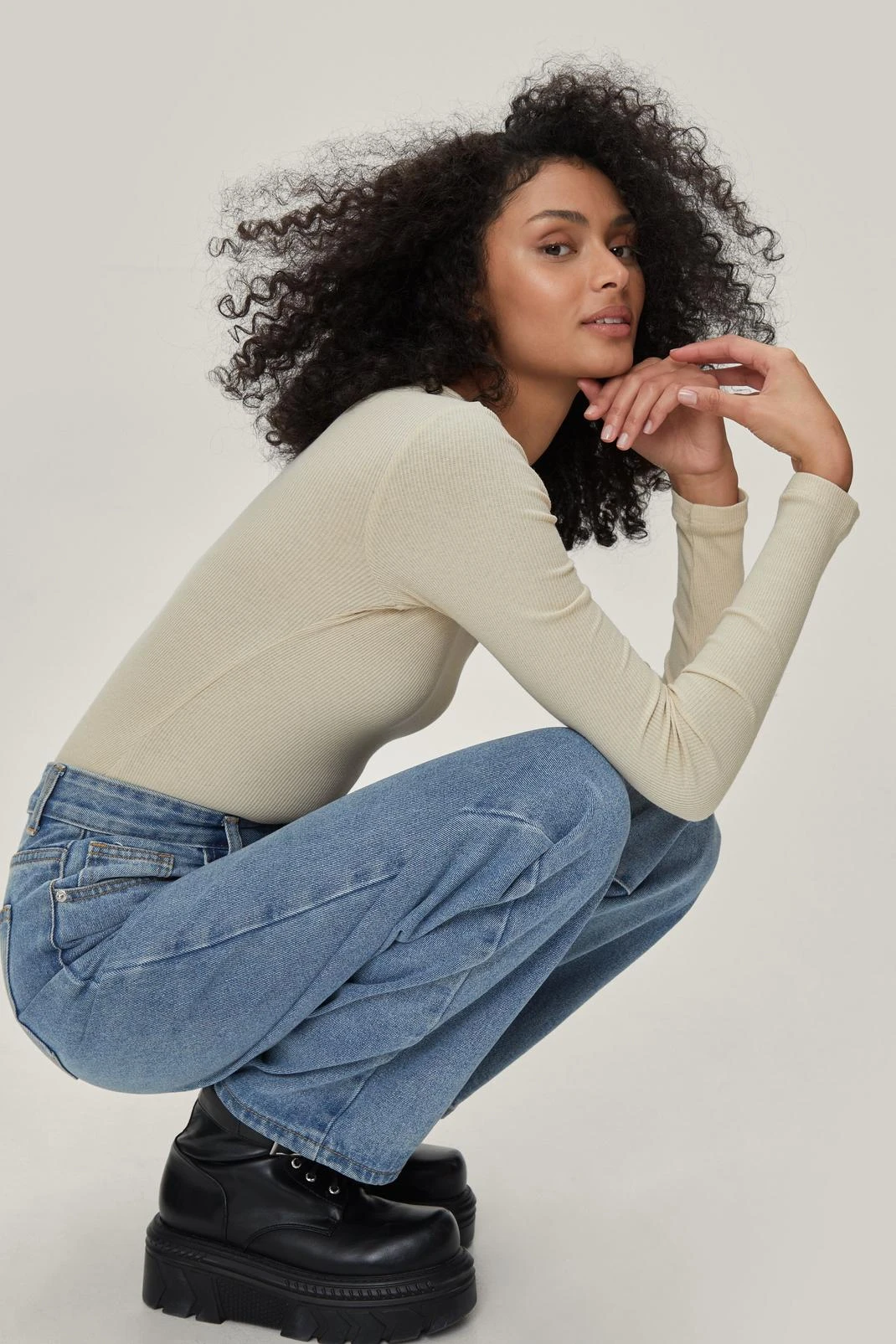 Crew Neck Long Sleeve Bodysuit - Image 7