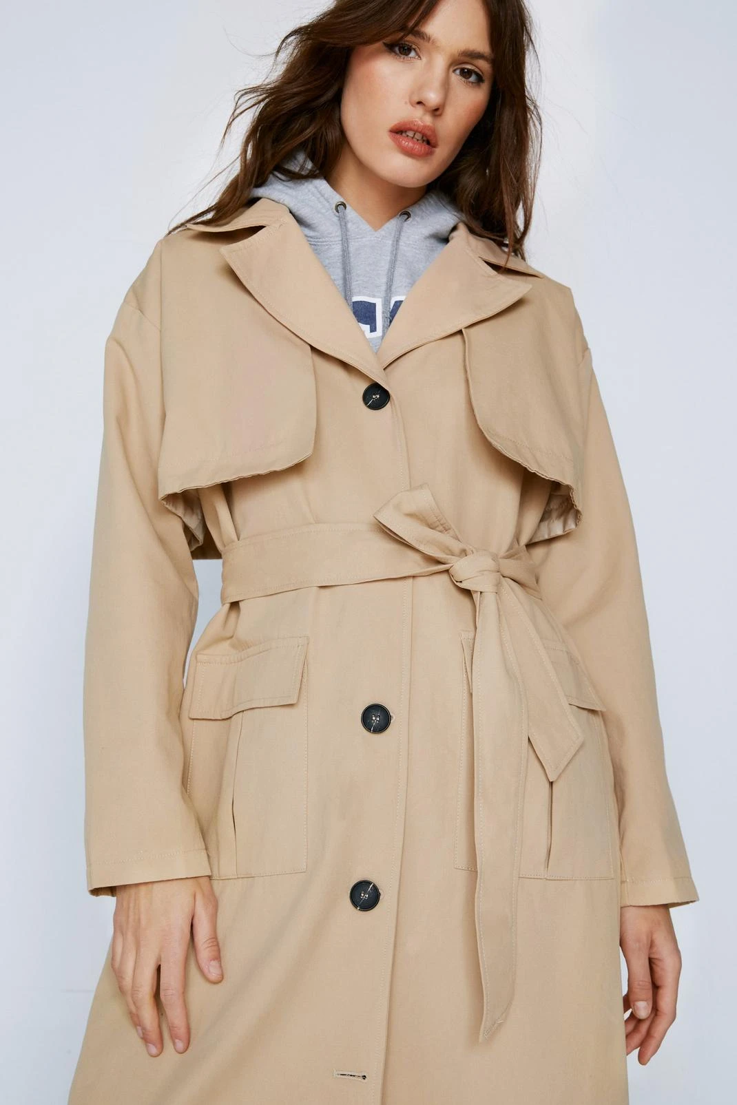 Premium Hooded Trench Coat - Image 2