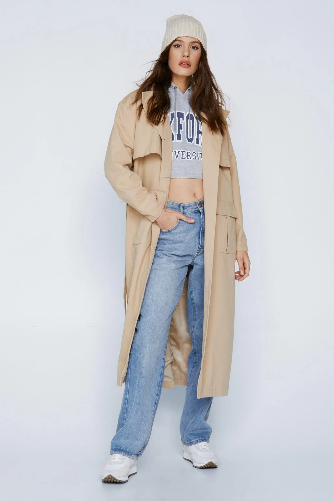 Premium Hooded Trench Coat - Image 7