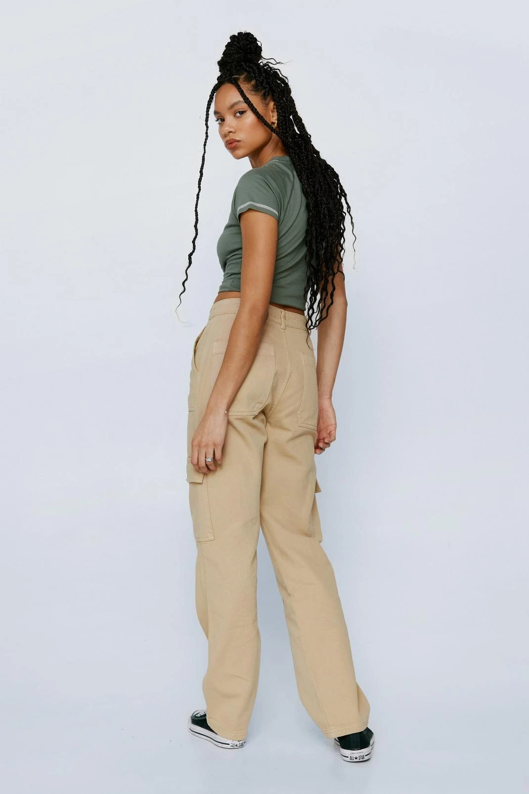 Twill Utility Straight Leg Cargo Pants - Image 3