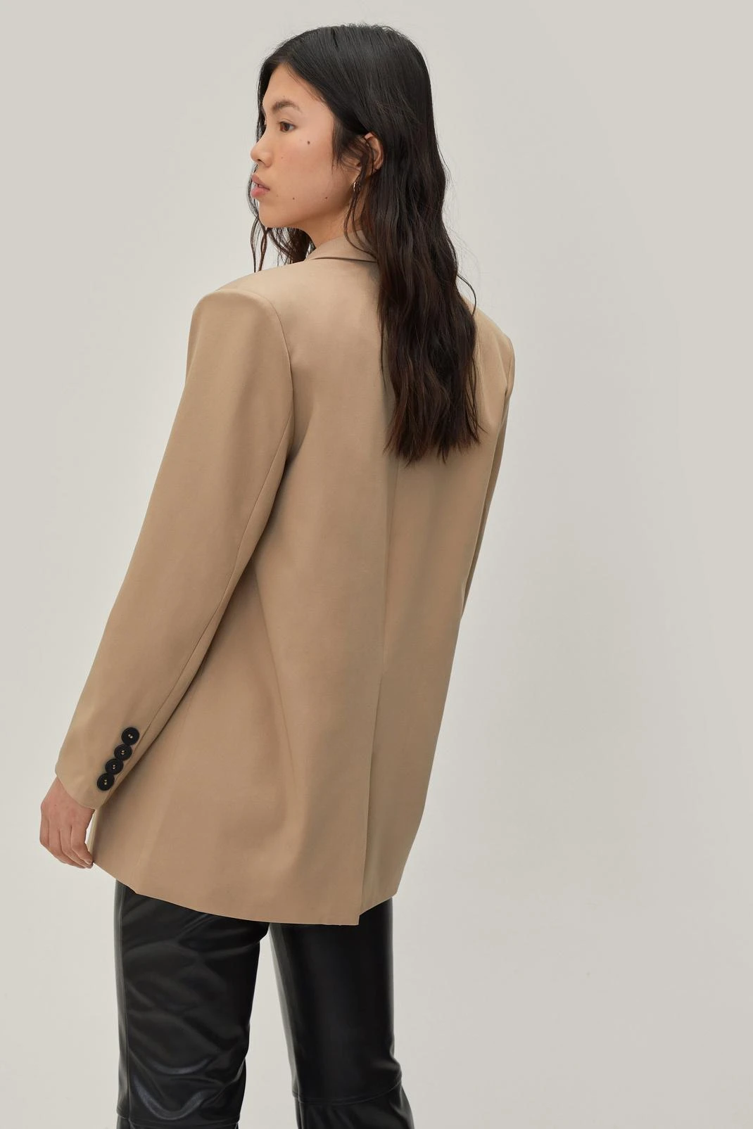 Oversized Double Breasted Tailored Jacket - Image 6