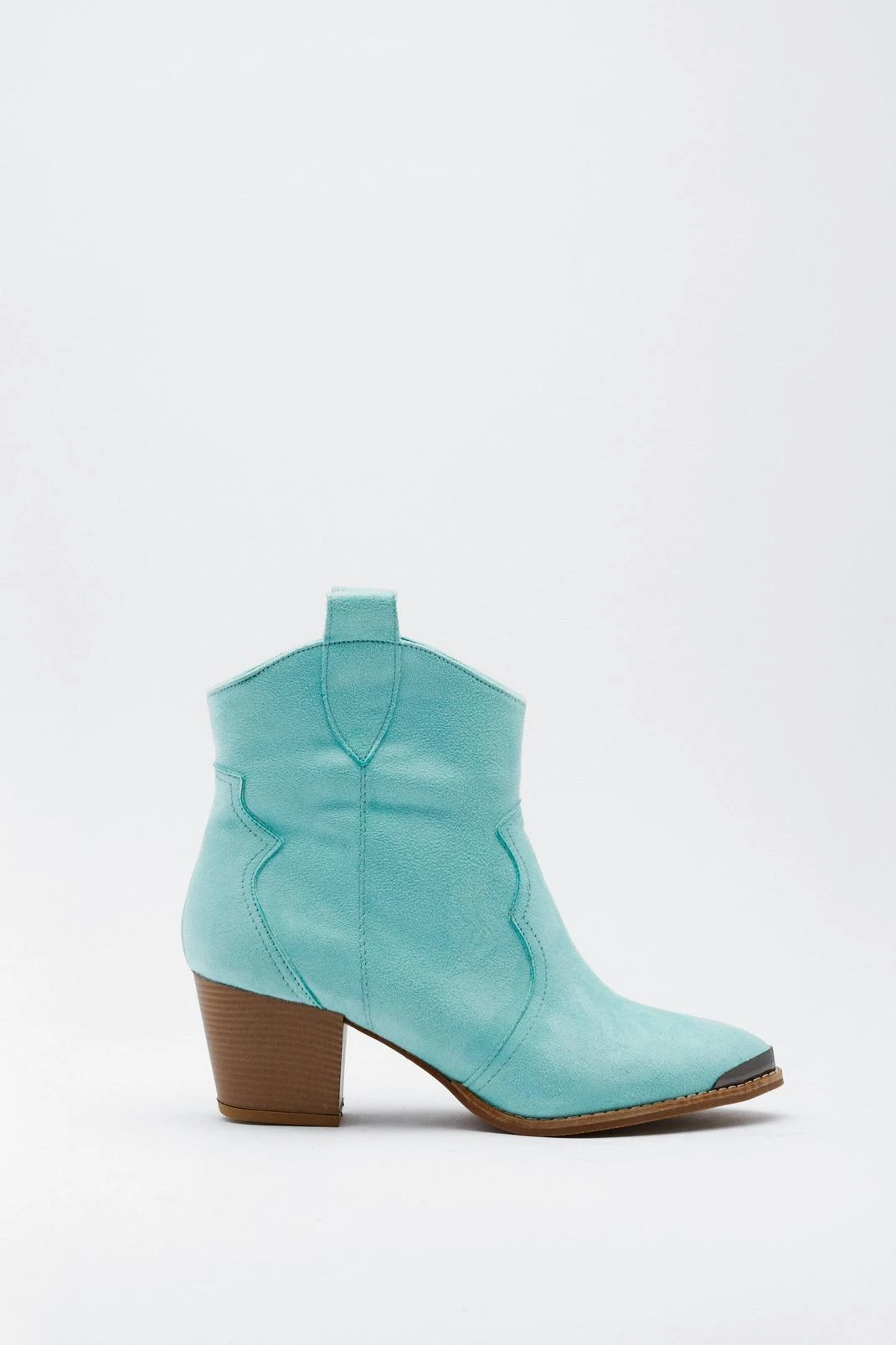 Faux Suede Metal Tip Western Boots - Image 2