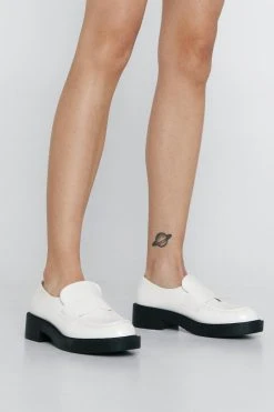Faux Leather Chunky Loafer