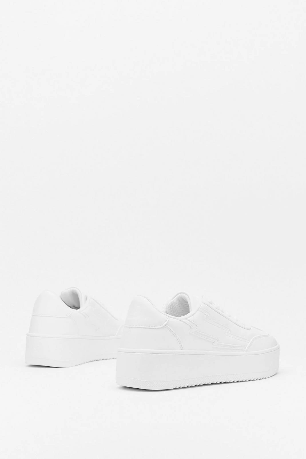 Lightning Faux Leather Platform Sneakers - Image 3