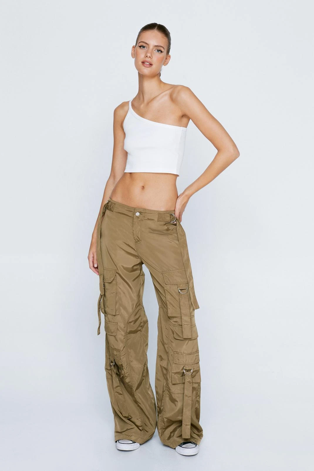 One Shoulder Strappy Ribbed Cami - Image 4