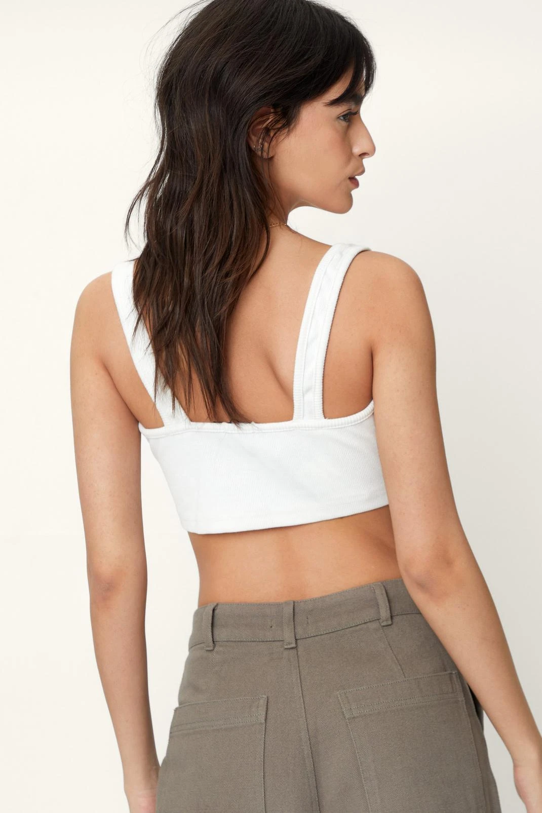 Premium Ribbed V Neck Crop Bralette - Image 6