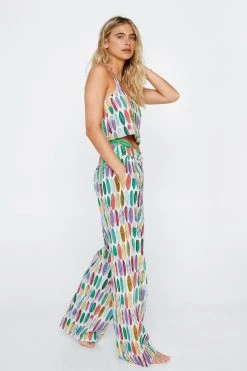 Surf Board Crop Top Two Piece